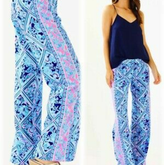 Lilly Pulitzer Pants - Lilly Pulitzer Bal Harbour Mid-Rise Palazzo NWT